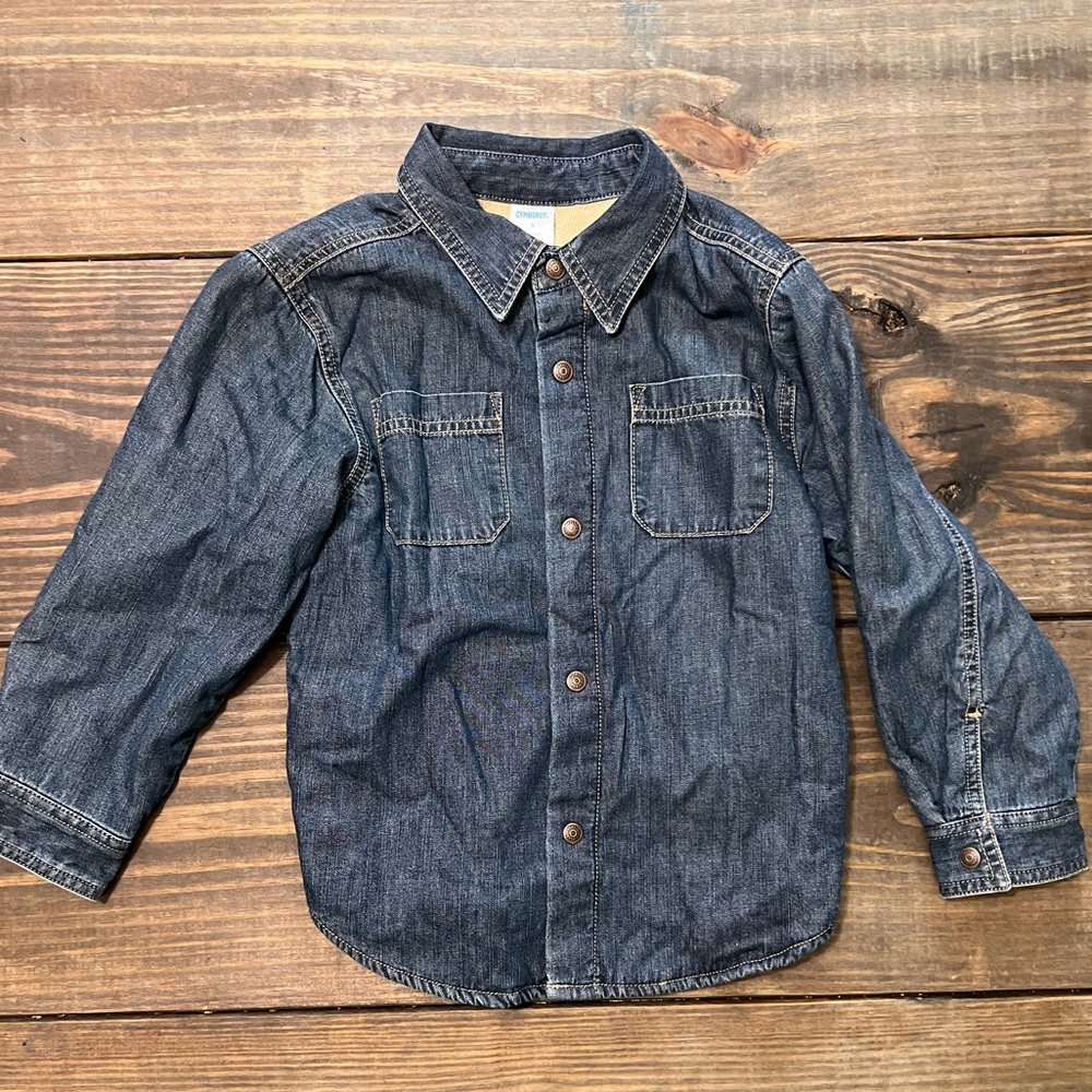 Youth Boys Denim Fleece Lined Shirt/Jacket